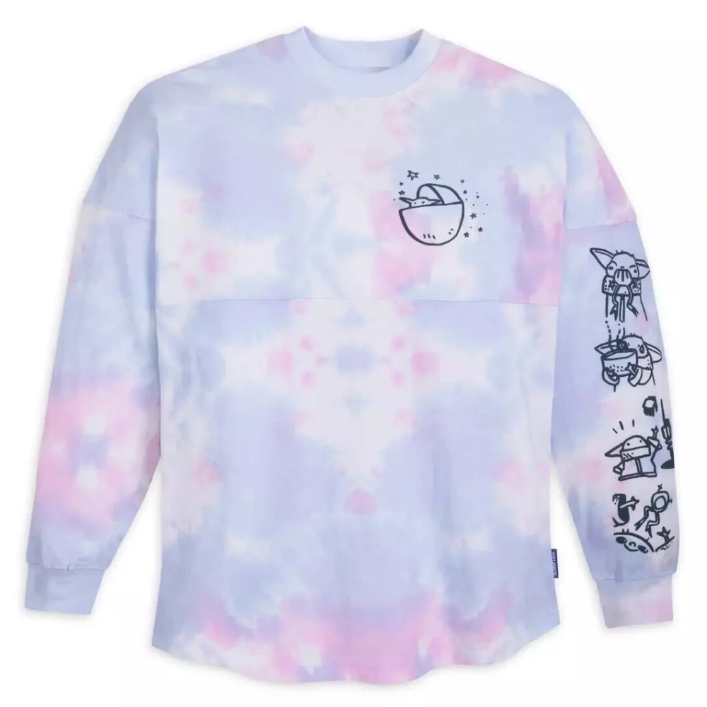 Disney Star Wars The Mandalorian Grogu Tie Dye Spirit Jersey Adult - NEW IN HAND - Picture 1 of 4